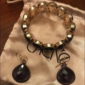 Cache bracelet and earring set. Like new!